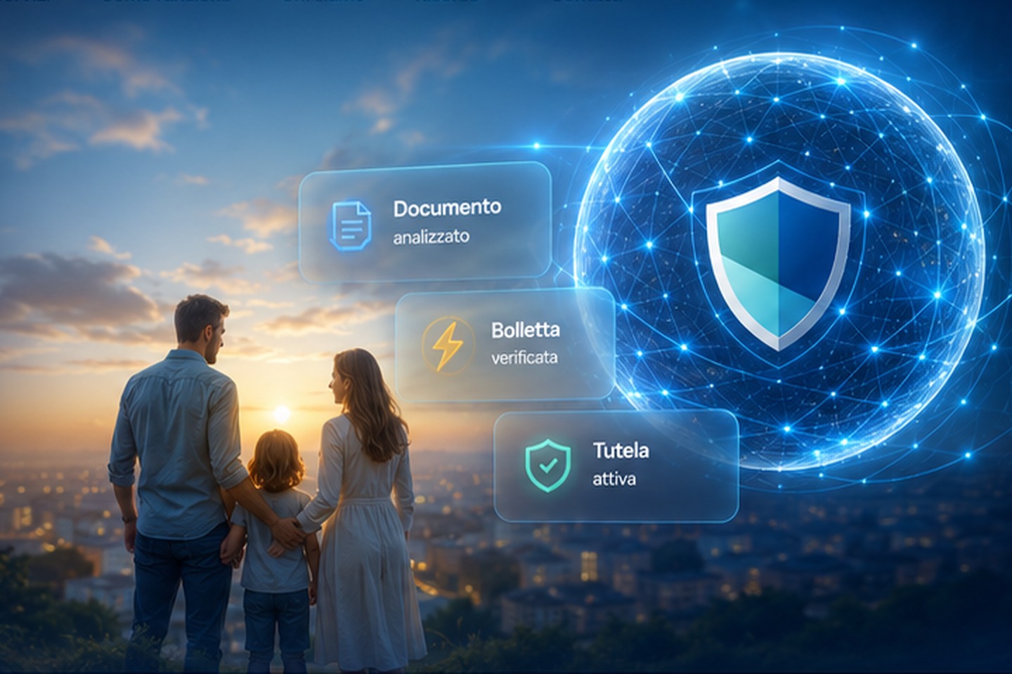 Famiglia protetta dalla tecnologia ConsuVeri